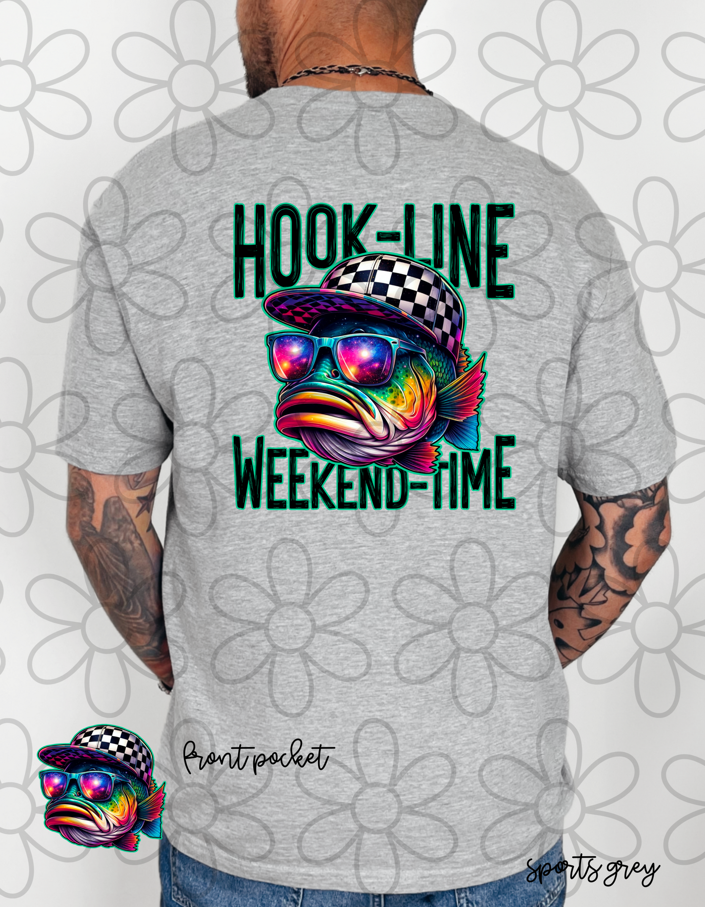 Hook Line Weekend Time Kids Completed Tee