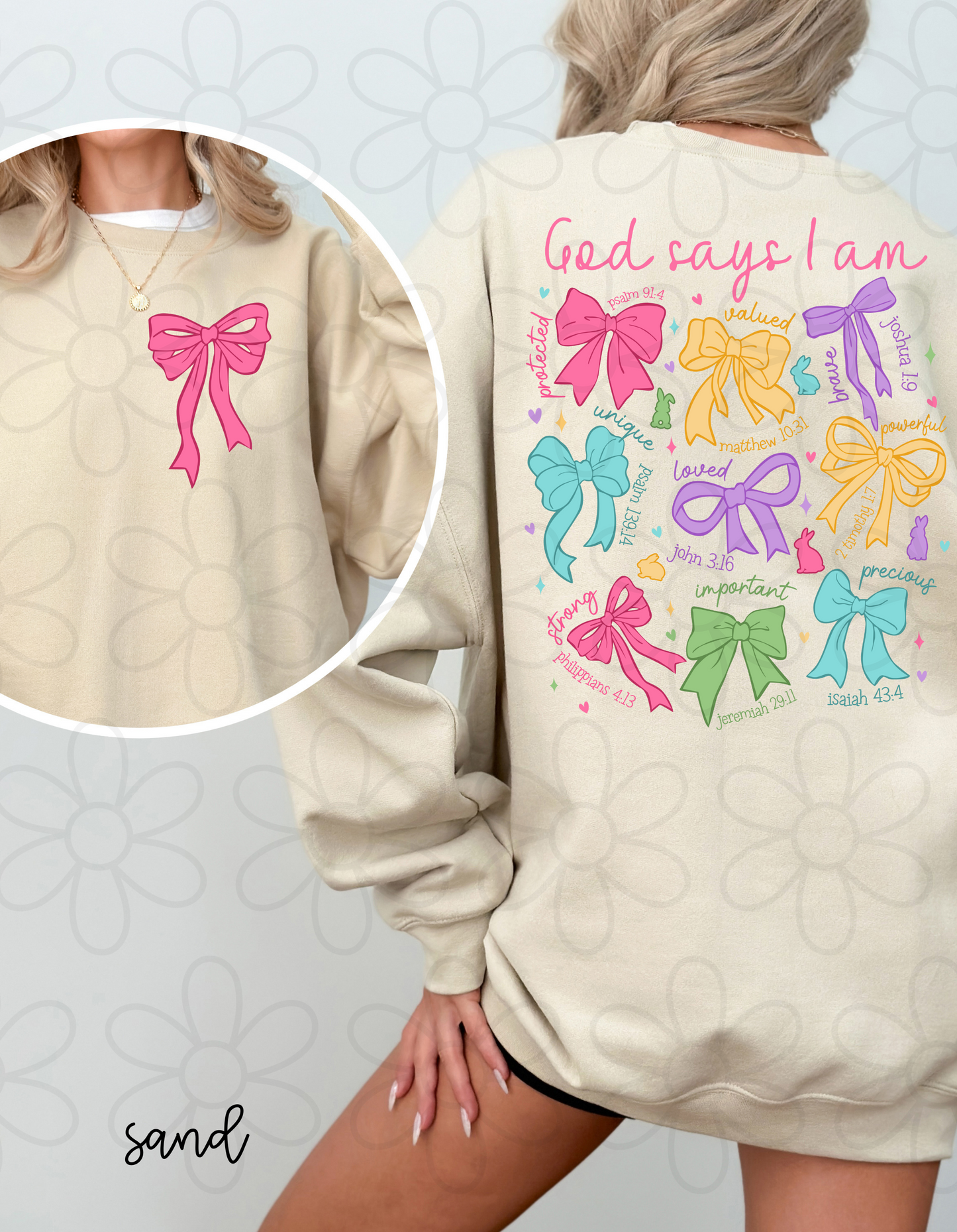 Easter Bow God Says I Am Completed Tee