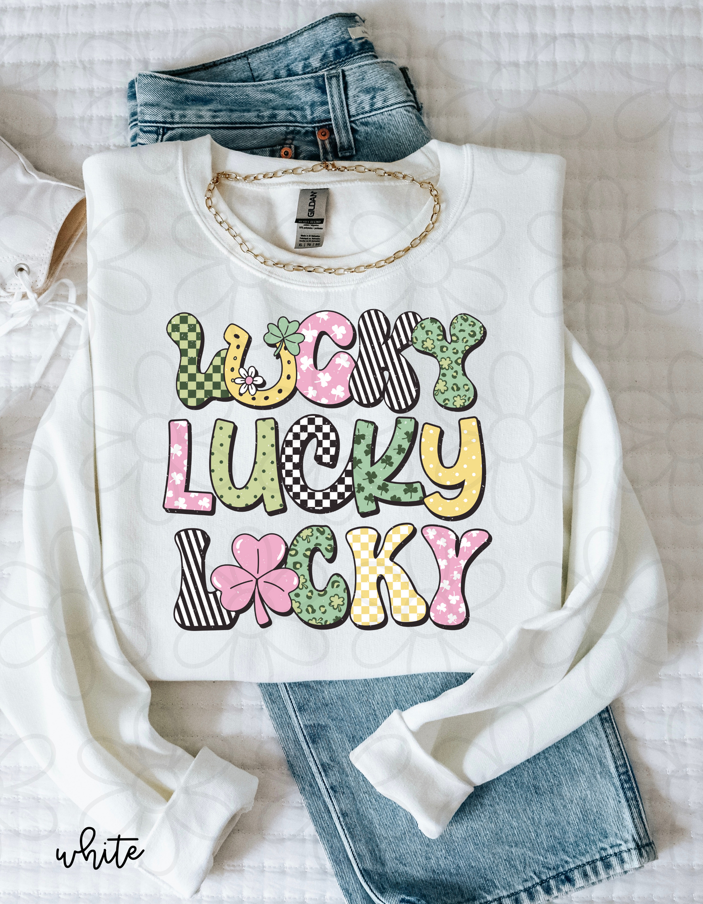 Pink Lucky Lucky Lucky Kids Completed Tee