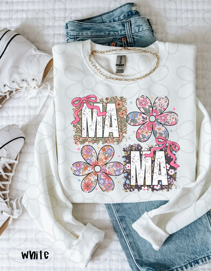 Boho Floral Mama Completed Tee