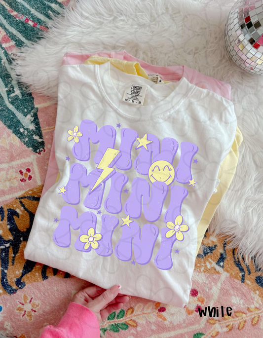 Distressed Retro Purple Yellow Mini DTF Transfer