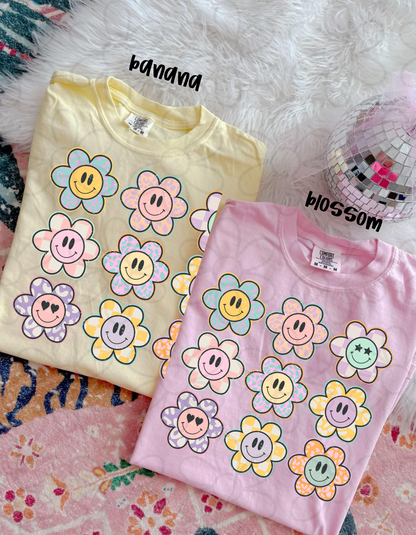 Retro Smileys Completed Tee