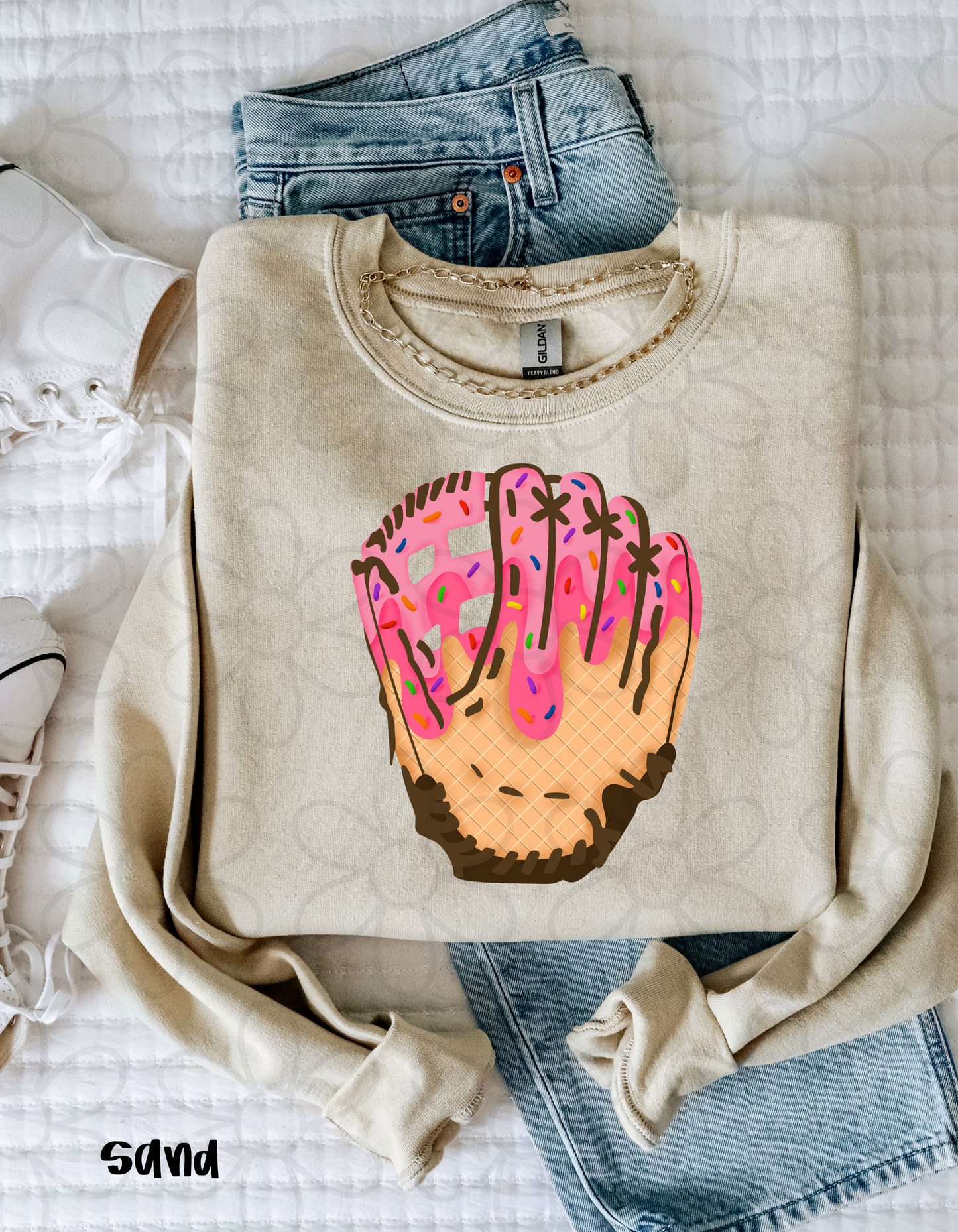 Pink Ice Cream Glove Kids Completed Tee