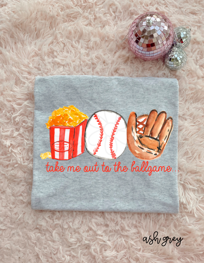 Take Me Out To The Ballgame Kids Completed Tee