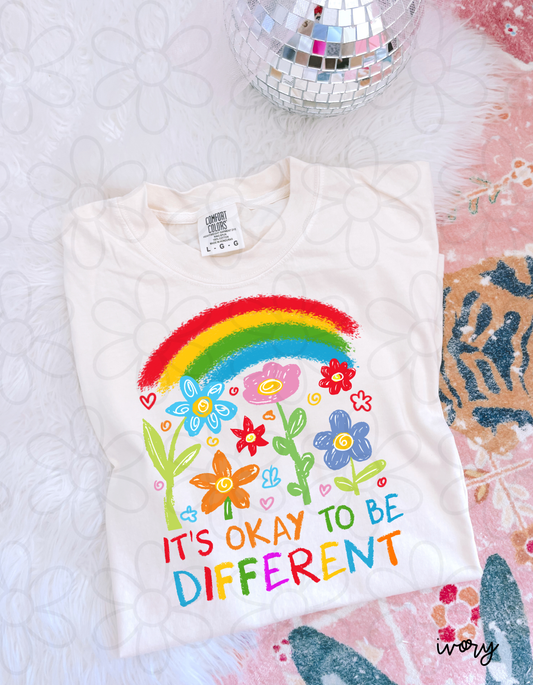 Its Okay To Be Different Kids Completed Tee