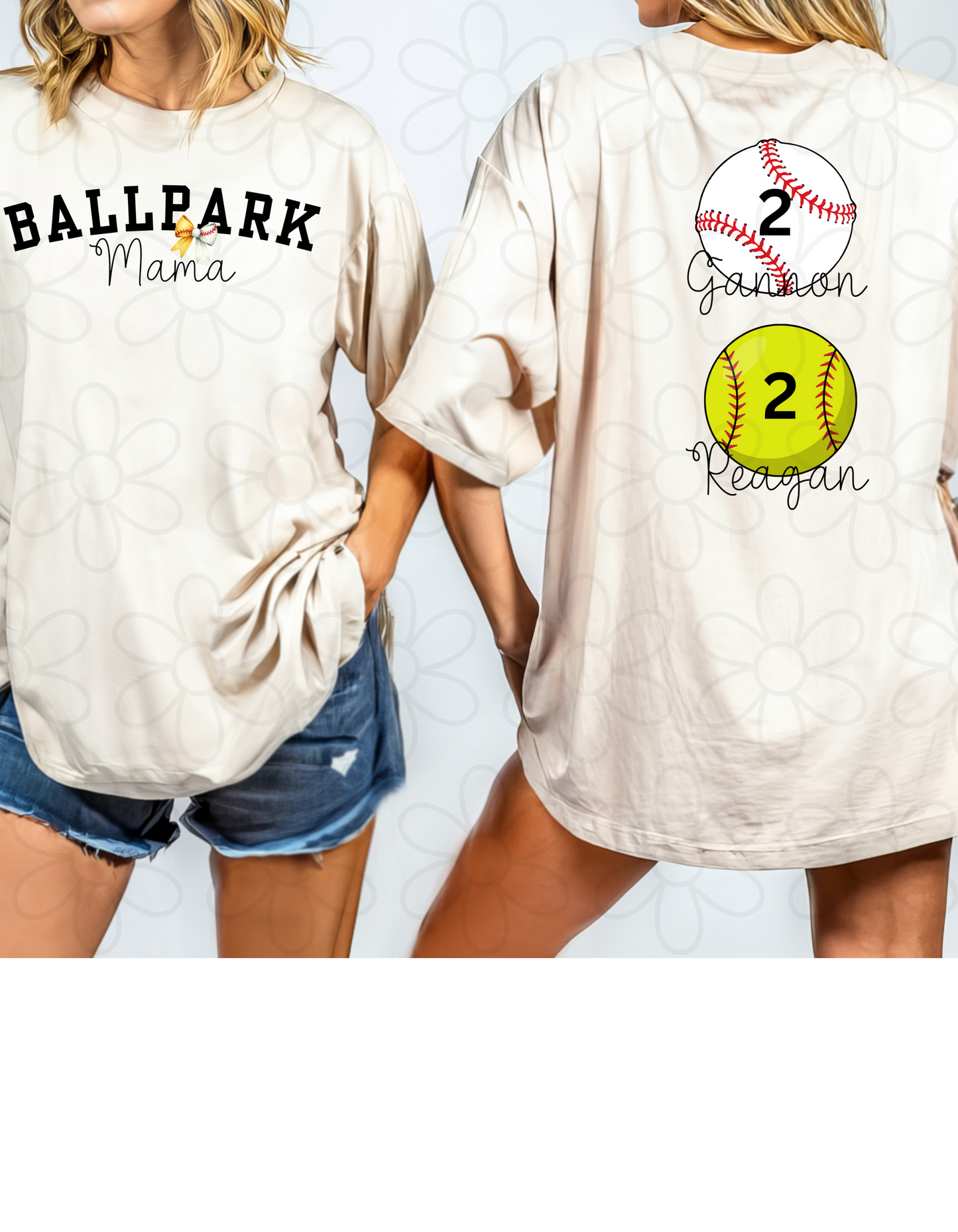 Custom Baseball Softball Ballpark Mama DTF Transfer