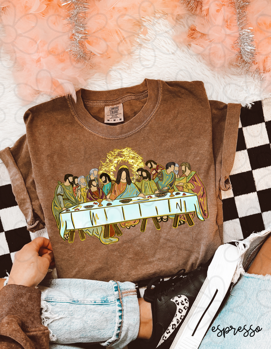 Gold Glitter The Last Supper Kids Completed Tee