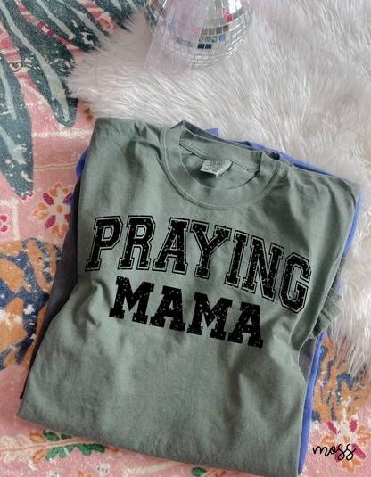 Black Speckle Praying Mama Completed Tee