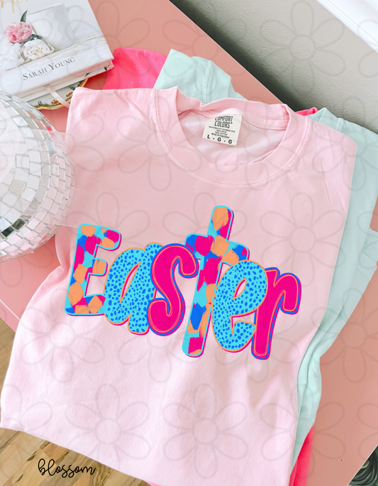 Brushstroke Dalmatian Easter Kids Completed Tee