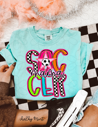 Preppy Soccer Mama Completed Tee