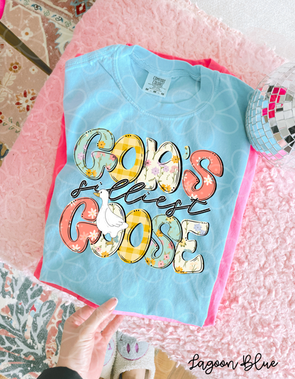 Gods Silliest Goose Kids Completed Tee