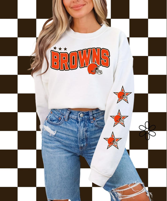 ‘Browns’ Star Sleeves ⭐️ DTF Transfer