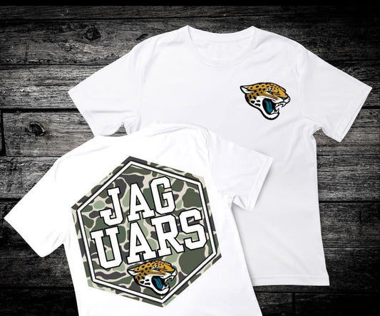 Front & Back Camo ‘Jaguars’ 🏈 DTF Transfer Only