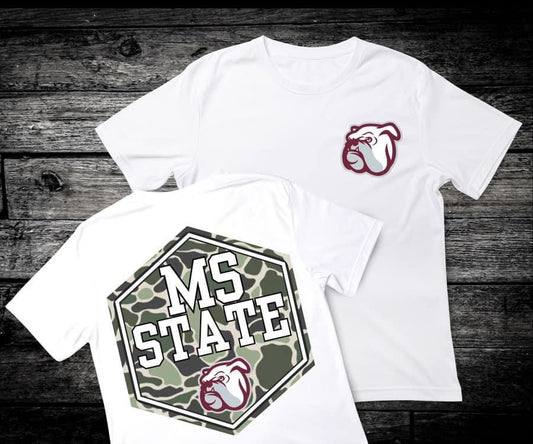 Front & Back Camo ‘MS State’ 🏈 Completed Tee