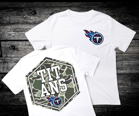 Front & Back Camo ‘Titans’ 🏈 Completed Tee