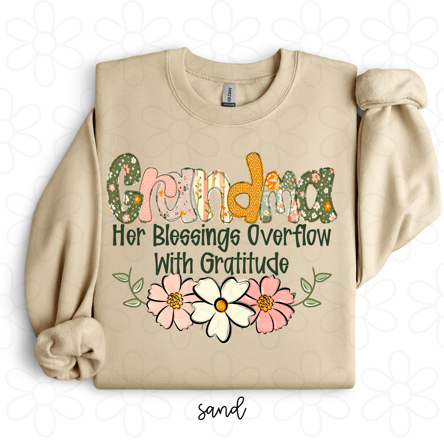 Custom Her Blessings Overflow With Gratitude (Multiple Options) Completed Tee