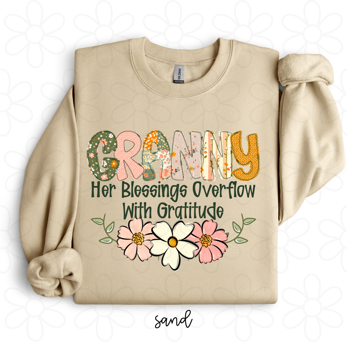 Custom Her Blessings Overflow With Gratitude (Multiple Options) Completed Tee