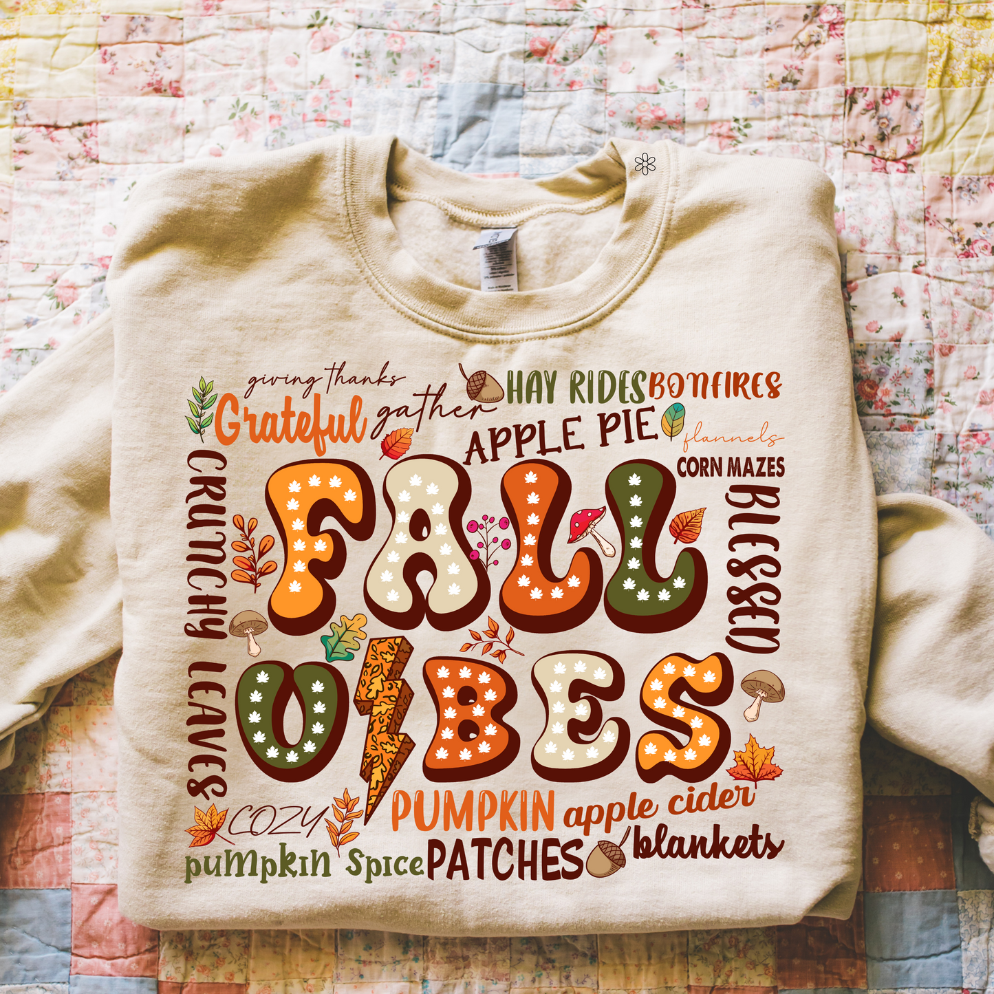 Fall Vibes Mama Completed Tee