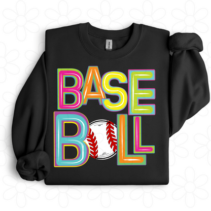 Colorful Baseball Completed Tee