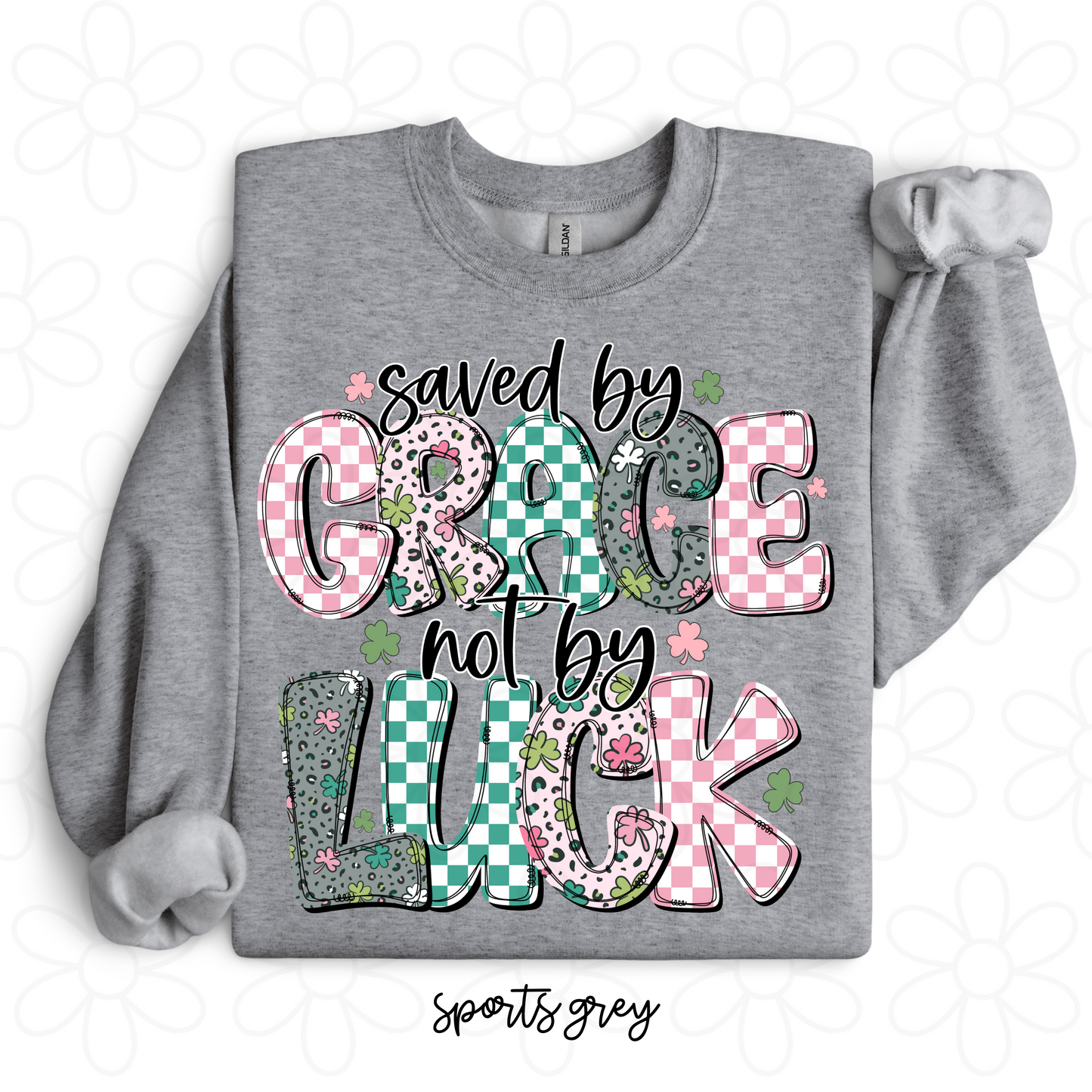 Saved By Grace Not By Luck Kids Completed Tee