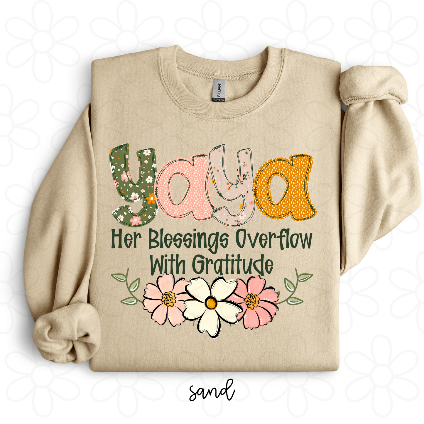 Custom Her Blessings Overflow With Gratitude (Multiple Options) Completed Tee