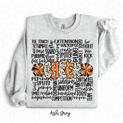 Orange Cheer Kids Completed Tee