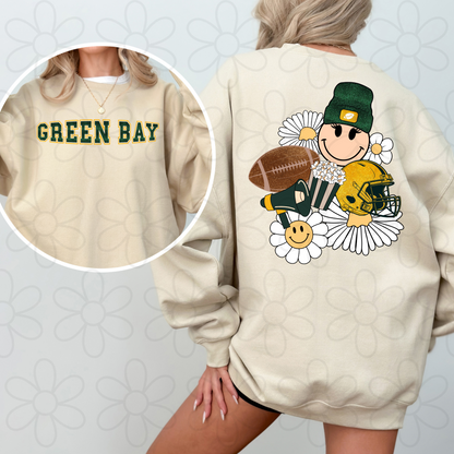 Retro Green Bay Front & Back Kids Completed Tee