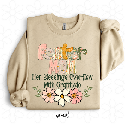 Custom Her Blessings Overflow With Gratitude (Multiple Options) Completed Tee