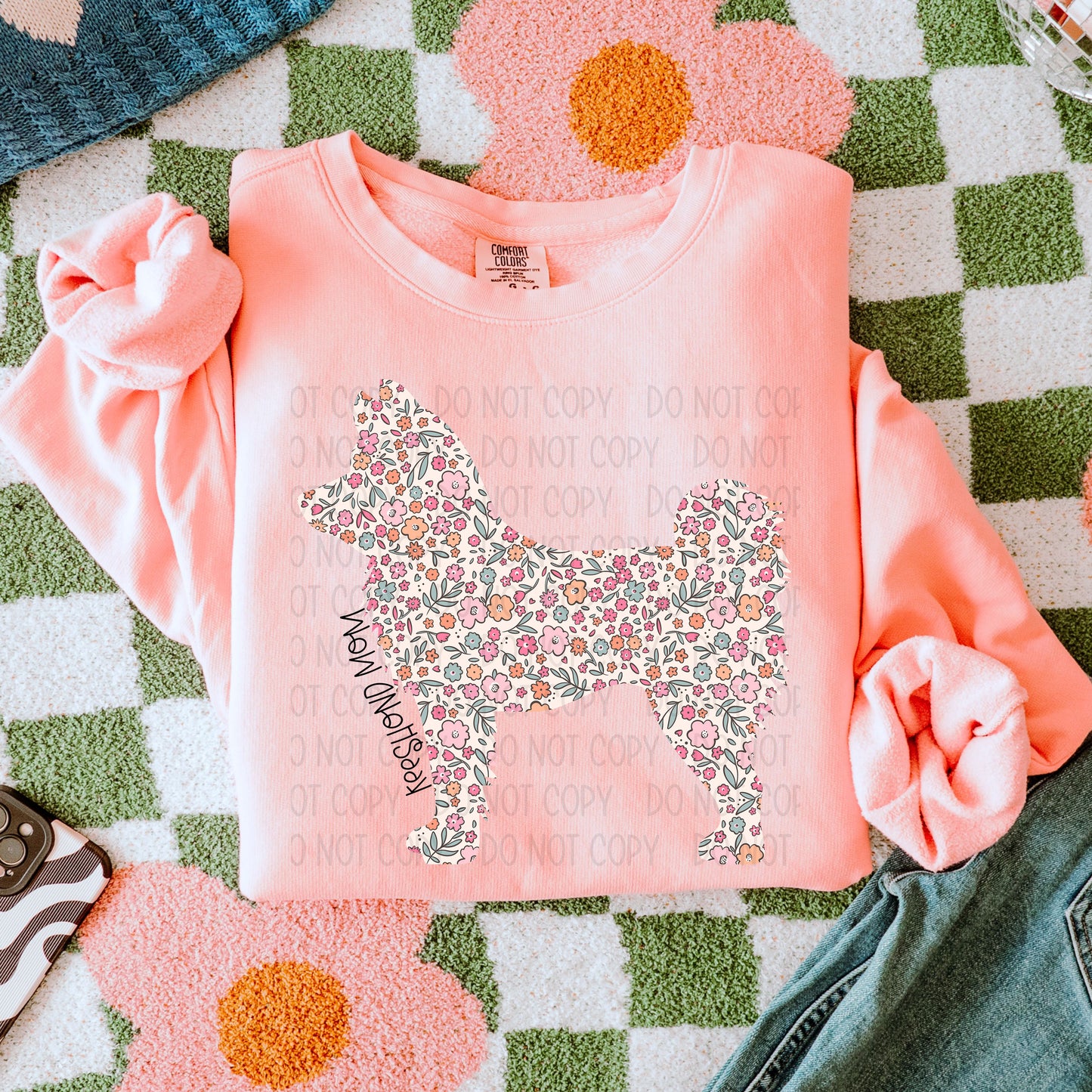 Dog Floral ( Multiple Options NO CUSTOMS ) Kids Completed Tee