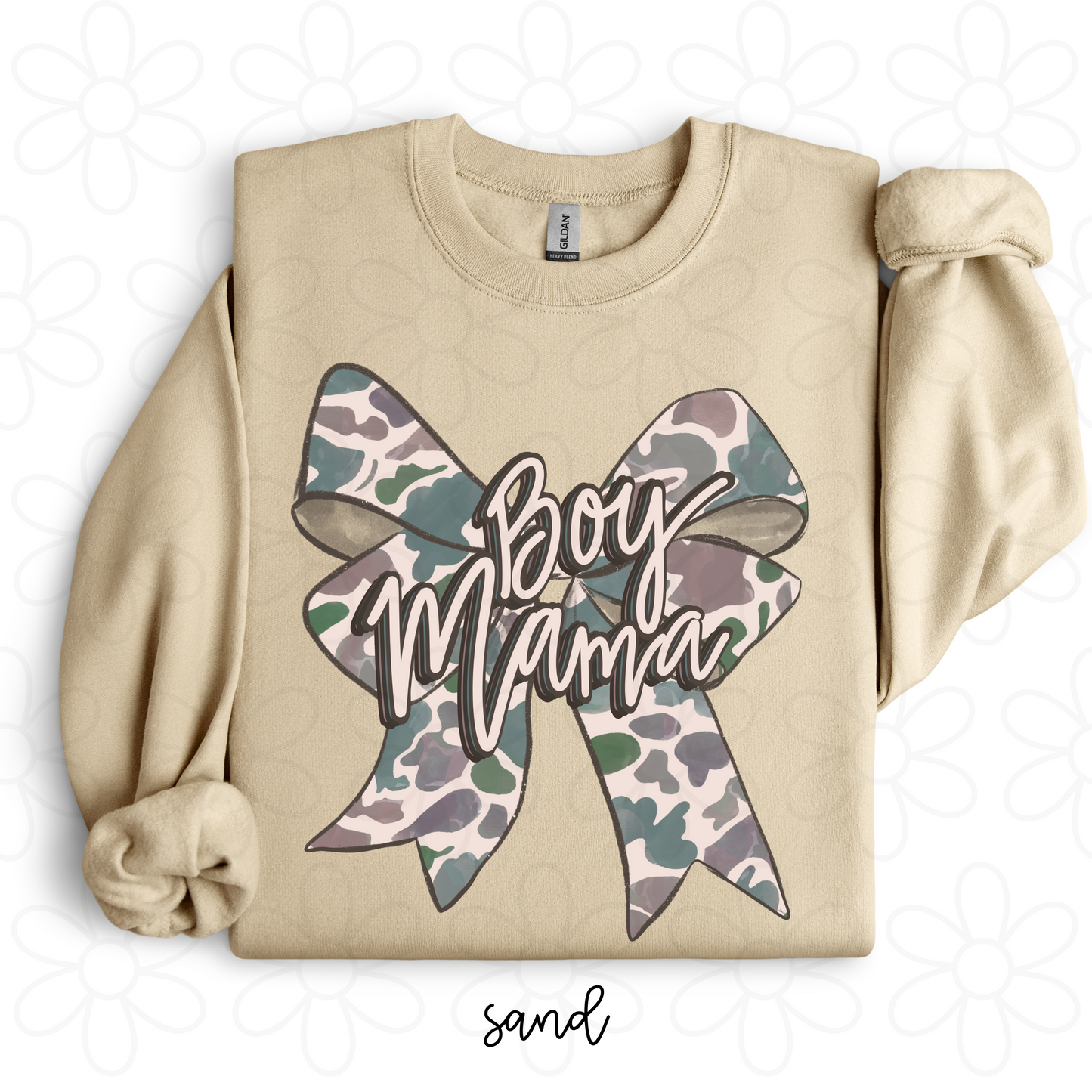 Boy MaMa Camo Bow Completed Tee