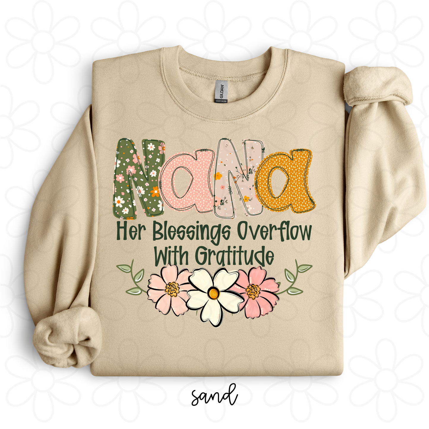 Custom Her Blessings Overflow With Gratitude (Multiple Options) Completed Tee