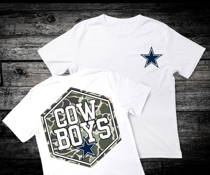 Front & Back Camo ‘Cowboys’ 🏈 Completed Tee