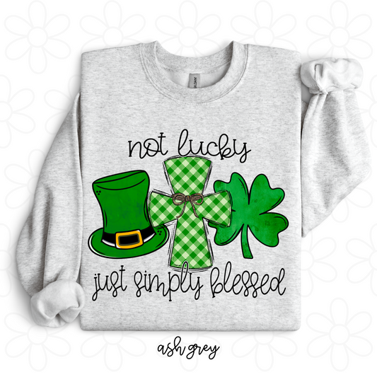 Not Lucky Just Simply Blessed Completed Tee