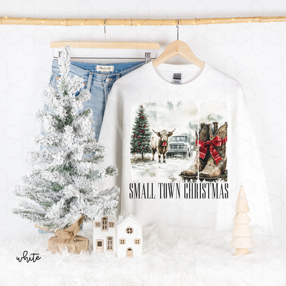 Small Town Christmas Kids Completed Tee