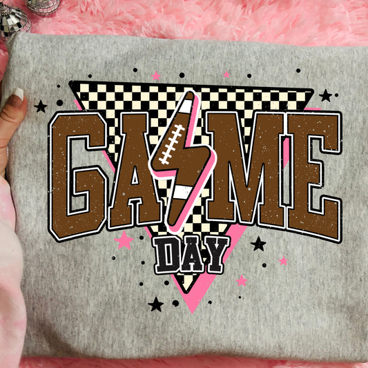 Checkered Football Game Day  Completed Tee