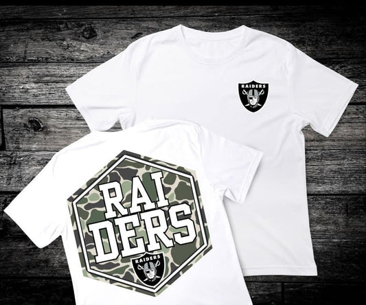 Front & Back Camo ‘Raiders’ 🏈 DTF Transfer Only