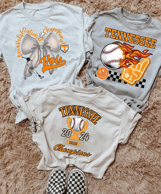 ‘Tennessee #1’ Flaming Ball ⚾️ Completed Tee