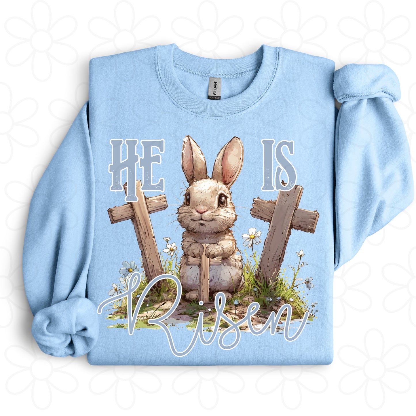 He Is Risen Bunny DTF Transfer