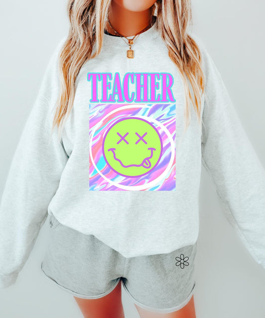 Colorful Marble ‘Teacher’ DTF Transfer Only