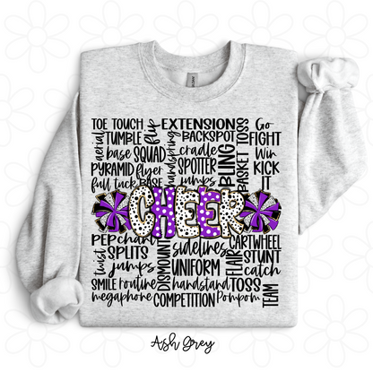 Purple Cheer Kids Completed Tee