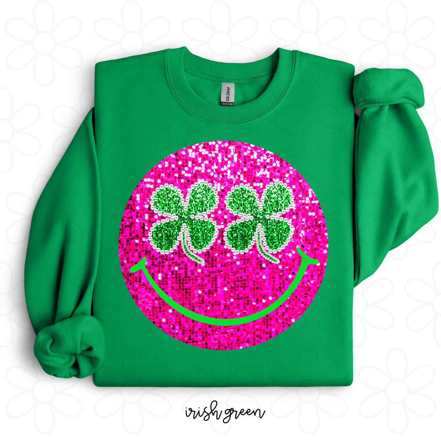 St Patricks Smiley Completed Tee