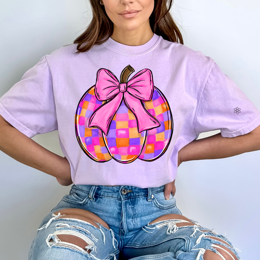 Pink & purple Coquette Pumpkin Completed Tee