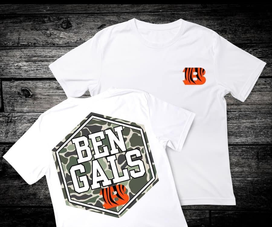 Front & Back Camo ‘Bengals’ 🏈 Completed Tee