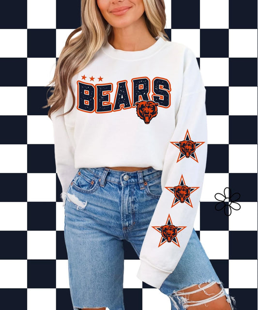 ‘Bears’ Star Sleeves ⭐️ Completed Tee