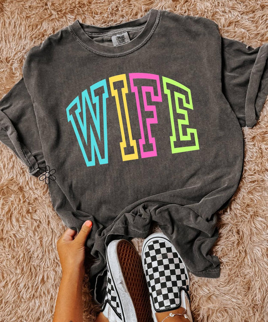 Neon ‘Wife’ DTF Transfer Only