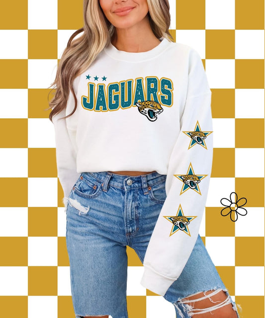 ‘Jaguars’ Star Sleeves ⭐️ Completed Tee