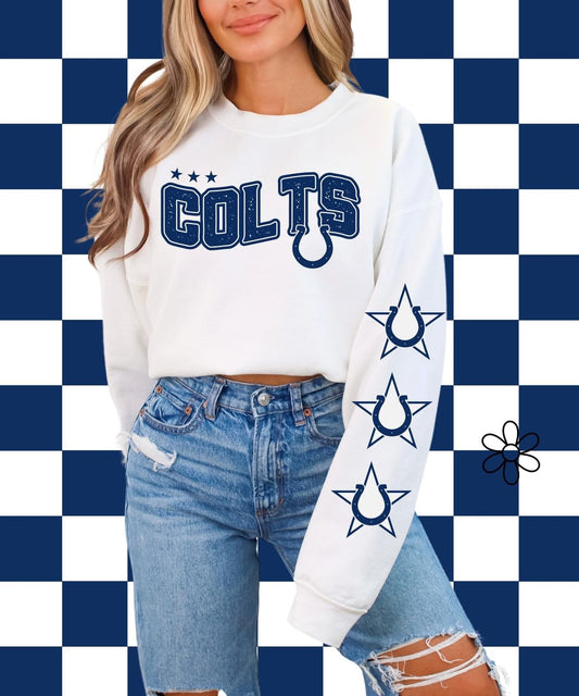 ‘Colts’ Star Sleeves ⭐️ DTF Transfer