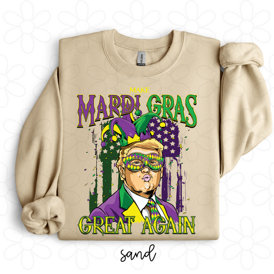 Make Mardi Gras Great Again Trump Kids Completed Tee