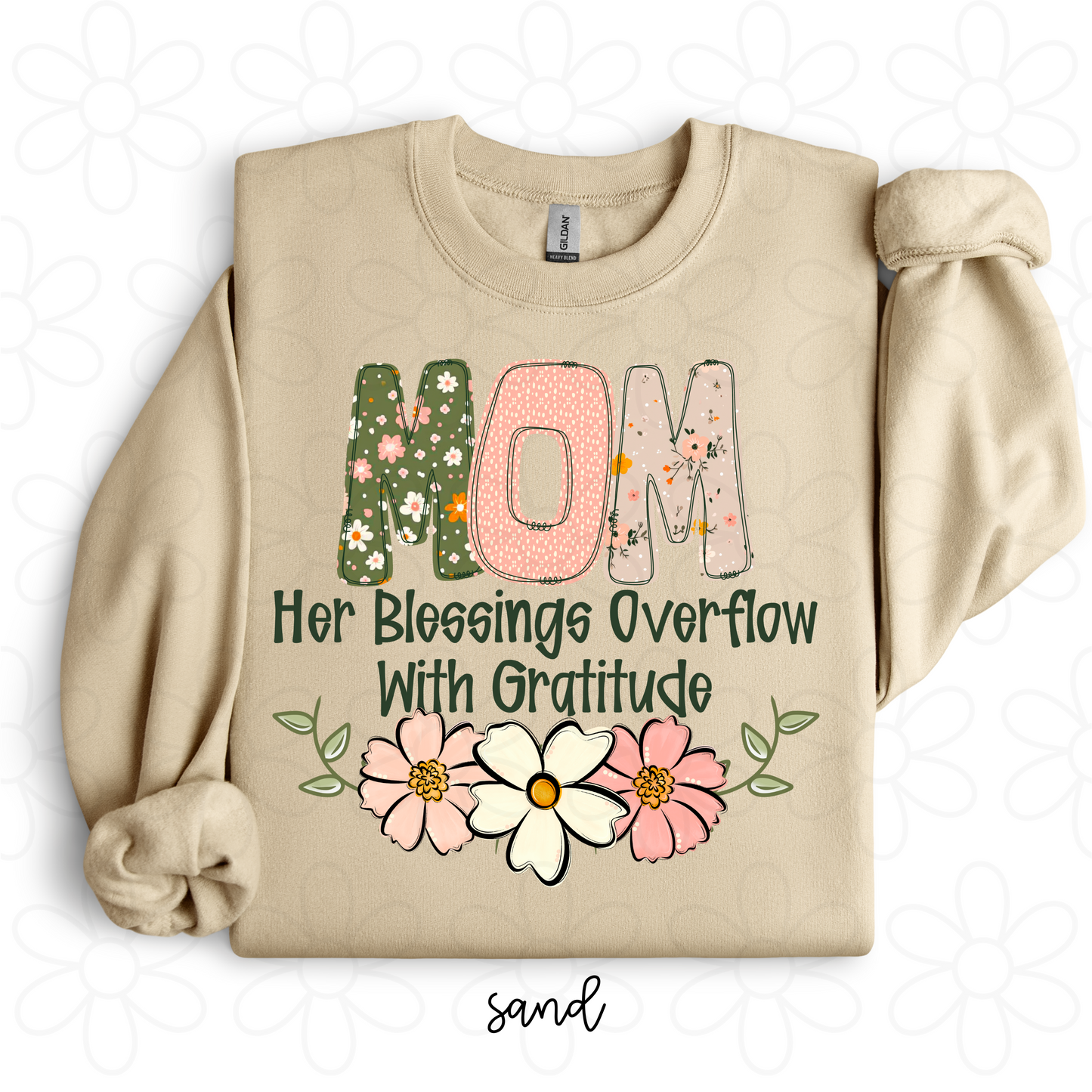 Custom Her Blessings Overflow With Gratitude (Multiple Options) Completed Tee