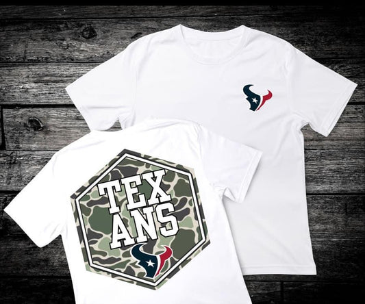 Front & Back Camo ‘Texans’ 🏈 DTF Transfer Only